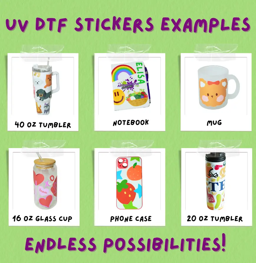 AllDayShirts UV DTF Stickers Image 2